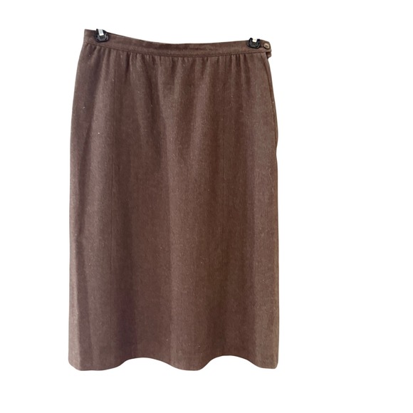 Pendleton Dresses & Skirts - Pendleton Vintage 60s Brown 100%‎ Virgin Wool Straight Pencil Skirt 14 Made USA